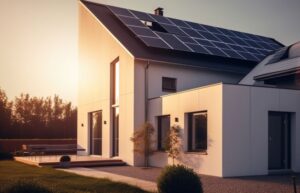 Bild eines Hauses mit PV-Anlage