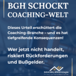 BGH-Urteil Coaching - Bild mit dem Text BGH Schockt Coachingwelt