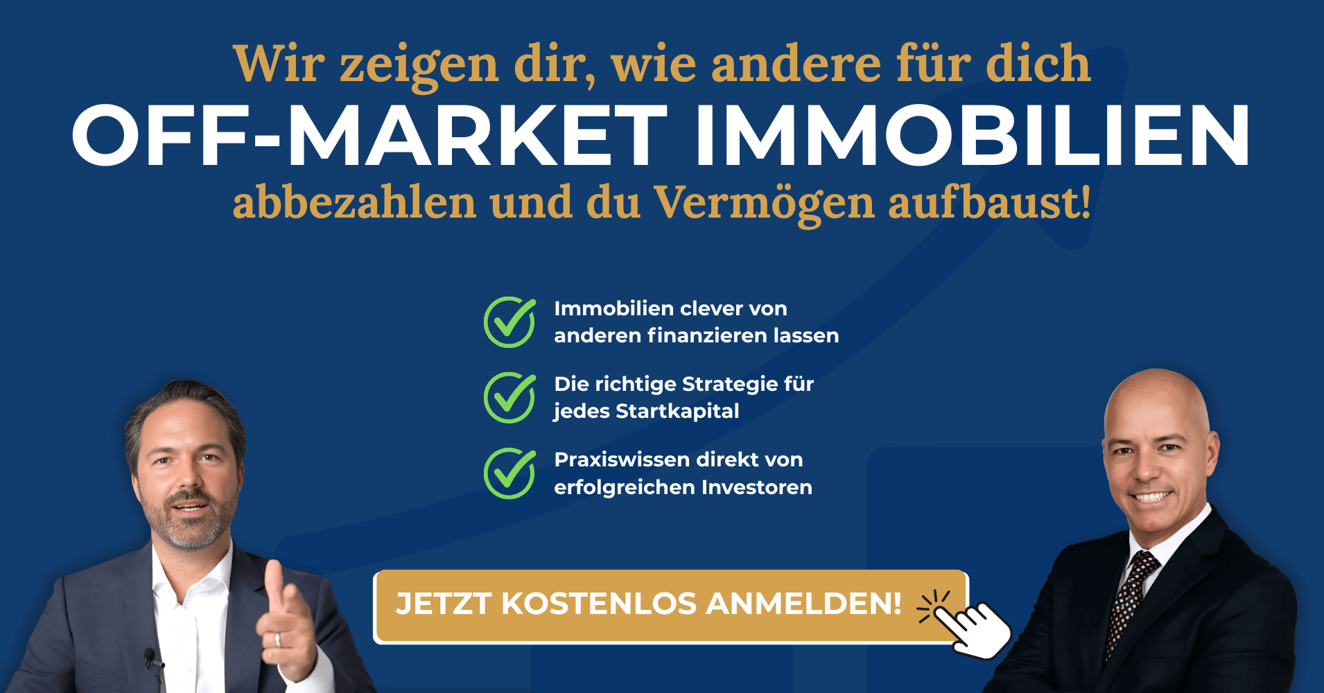 Immobilien Strategie Links - Webinar mit Off-Market Immobilien zum sicheren Vermögensaufbau