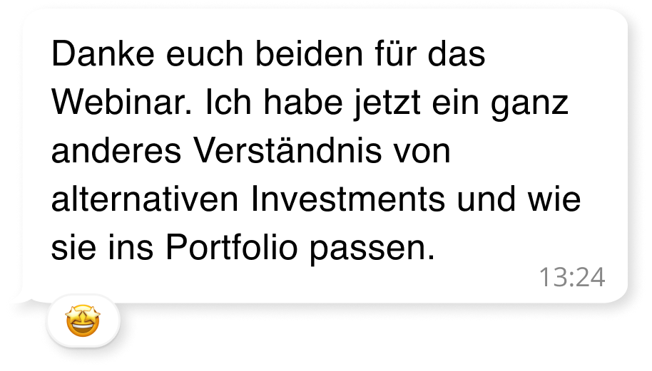 testimonial zum Webinar Alternative Investments 6